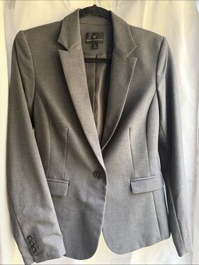 Worthington Women's Charcoal Gray Single-Button Blazer